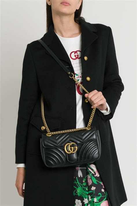 what celbrity has the gucci small marmont matelasse shoulder bag|Gucci gg matelassé small bag.